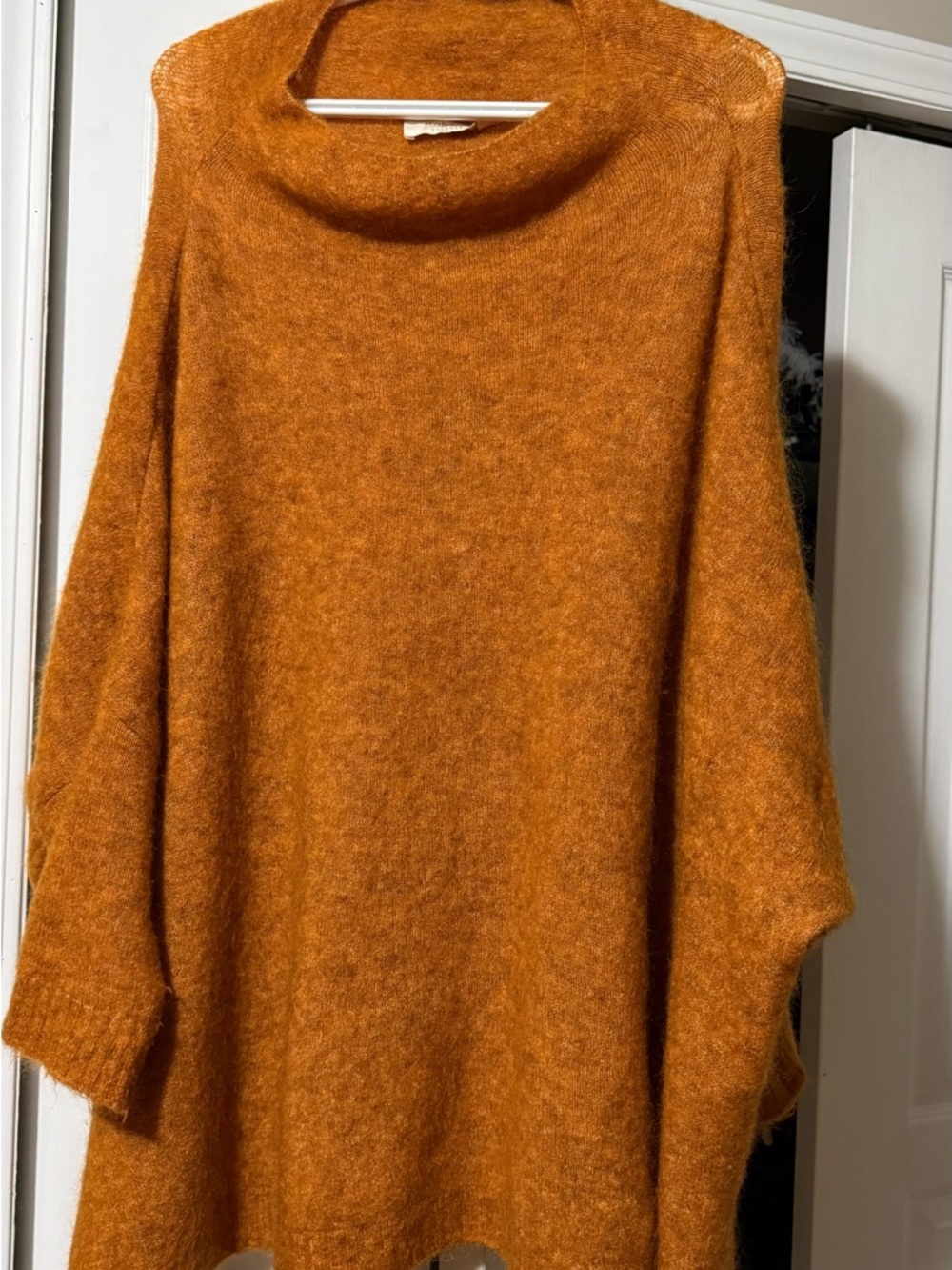Rabens Saloner Magda Superkid Mohair & Merino Wool Sweater in Burnt Orange S/M